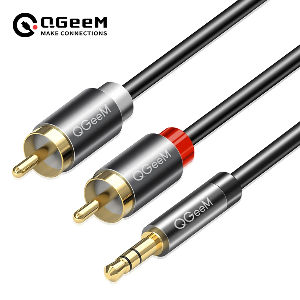 Home Cinema Subwoofer - Câble RCA QGeeM 2RCA vers 3.5mm,