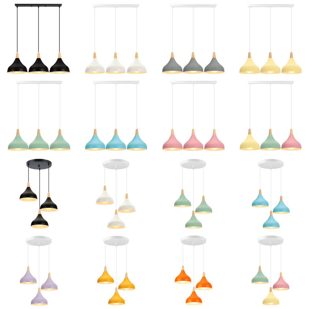 Home Cinema Glasses - Nordique bois pendentif LED lumières plafond