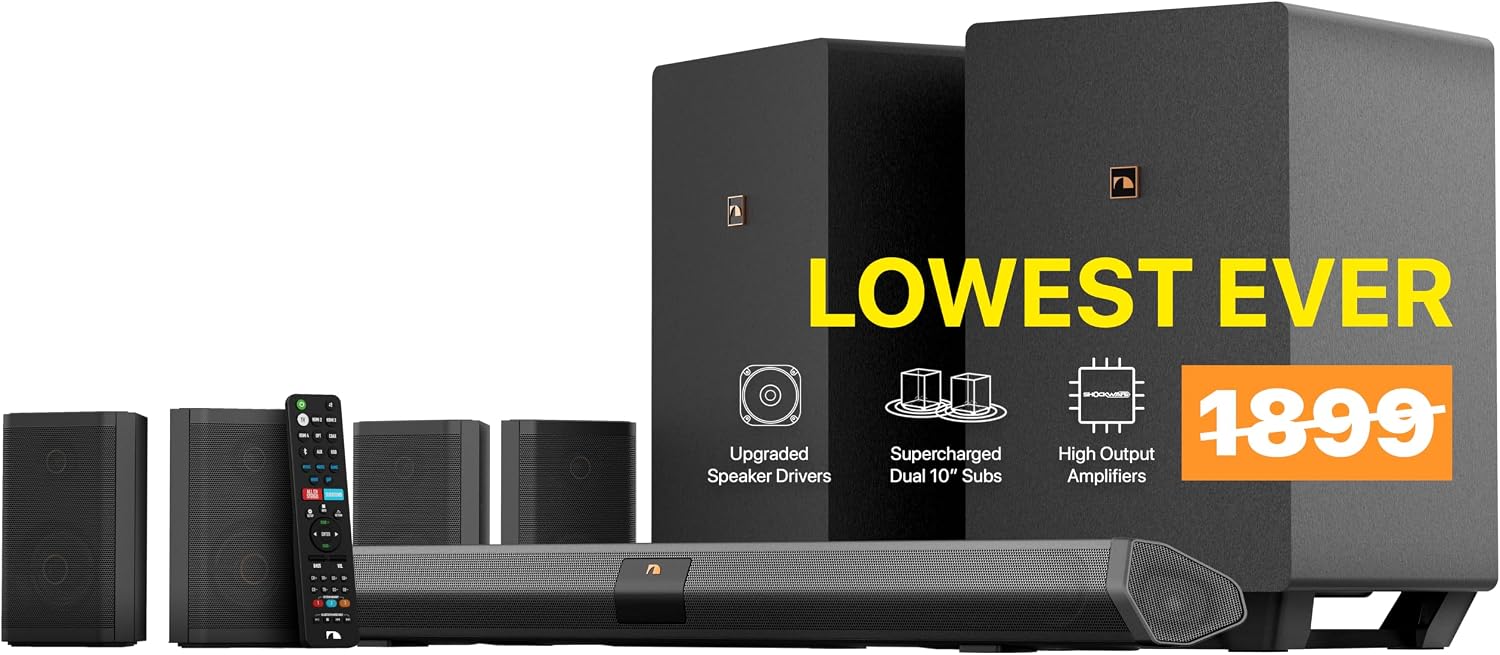 Home Cinema With Wireless Rear Speakers - Barre de son Surround Shockwafe 9.2.4