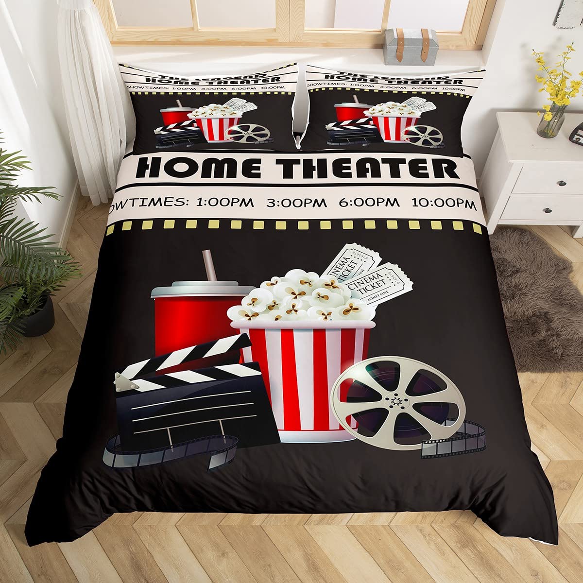 Home Cinema Tickets - Housse de couette vintage sur le