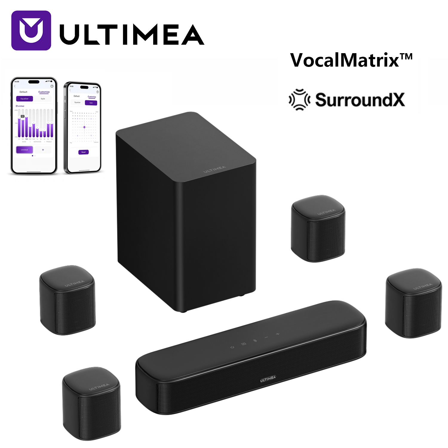 Home Cinema With Wireless Rear Speakers - Barre de son ULTIMEA Aura S4T