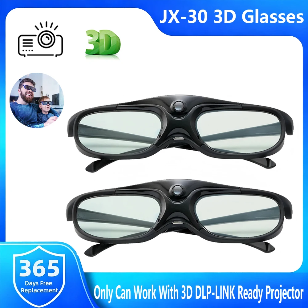 Home Cinema Glasses - JX-30 lunettes 3D obturateur actif 96-144HZ