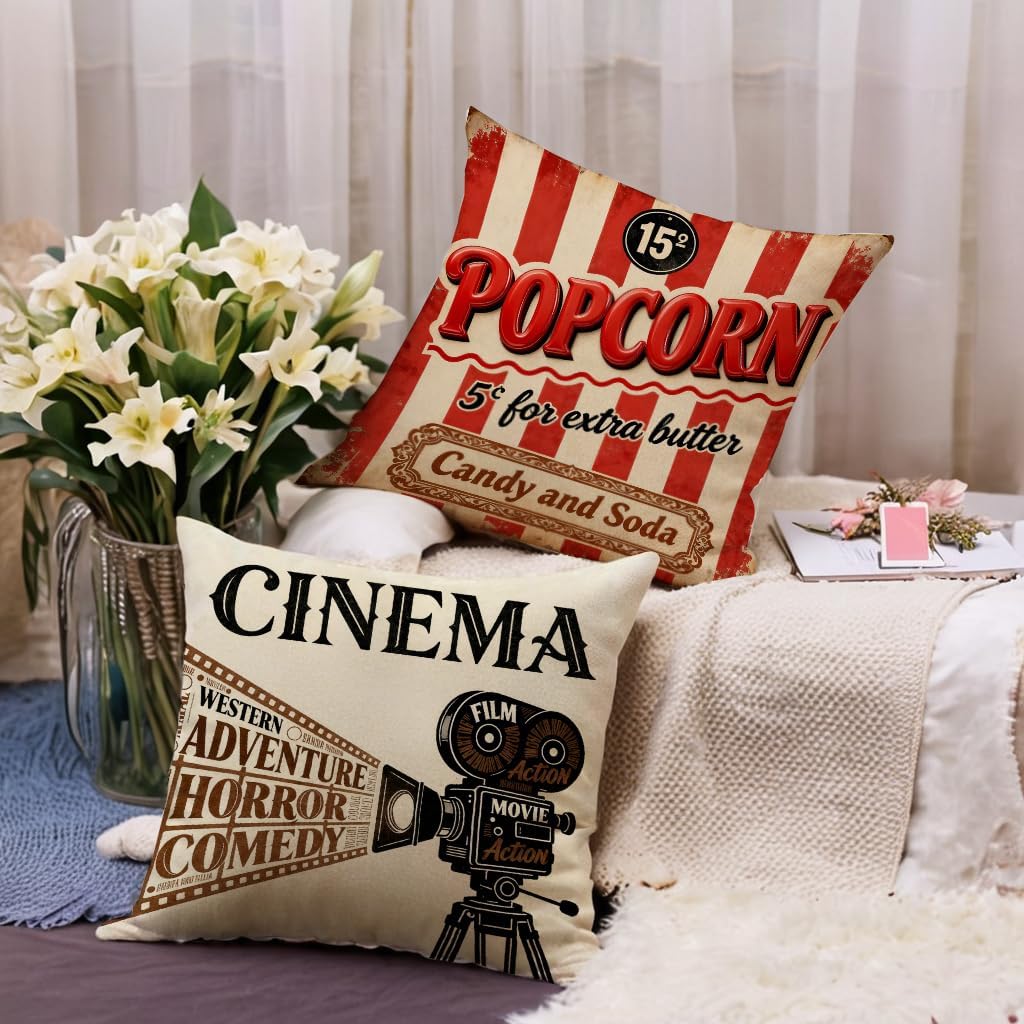 4 housses de coussin vintage s - Home Cinema Tickets avis et prix