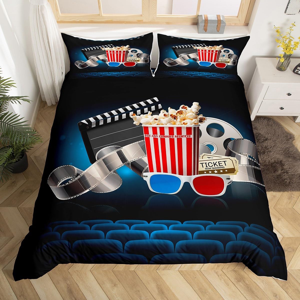Housse de couette Vintage Ciné - Home Cinema Tickets avis et prix