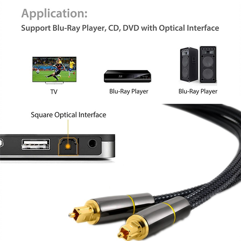 Câble Audio Optique HIFI 5.1 é - Home Cinema Subwoofer avis et prix