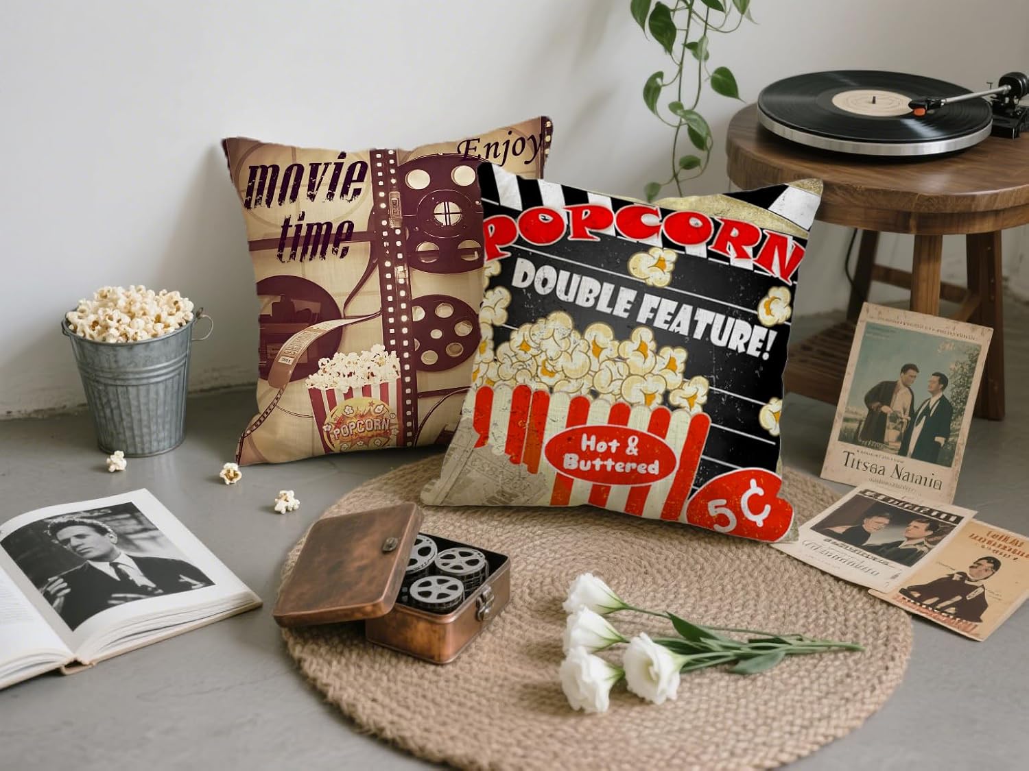 Lot de 4 Housses de Coussin Ré - Home Cinema Tickets avis et prix