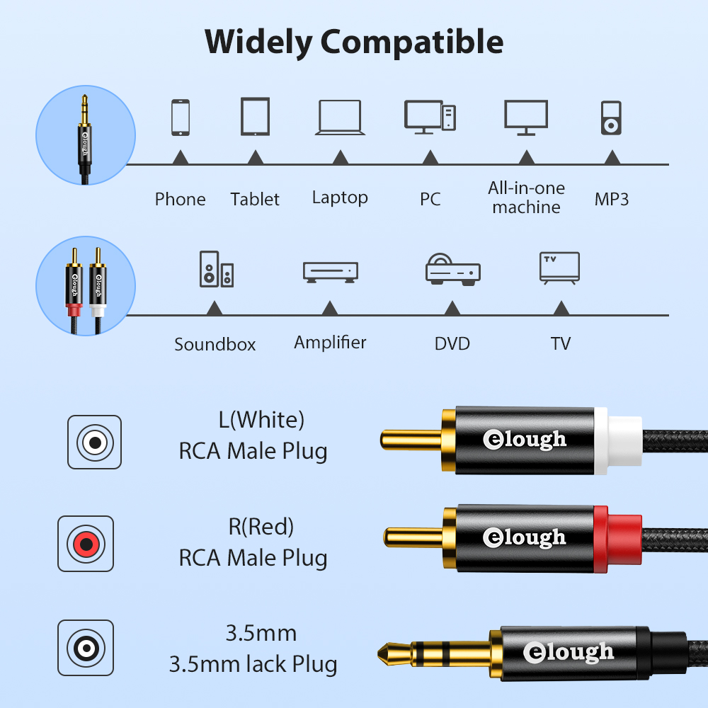 Elough-Câble RCA AUX pour haut - Genius Home Cinema avis et prix