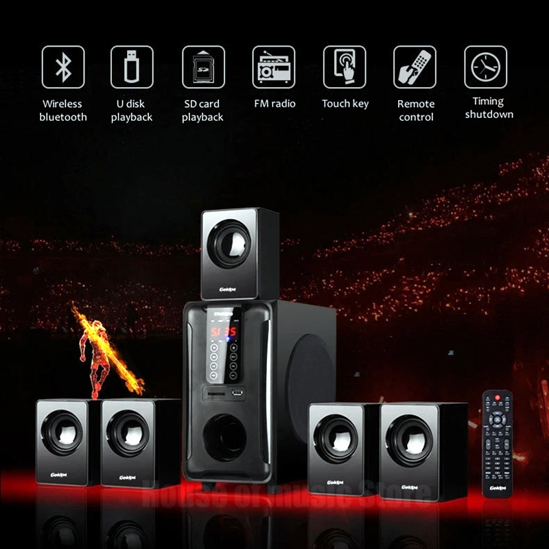 Boîte de son multimédia sur pi - Home Cinema With Wireless Rear Speakers avis et prix