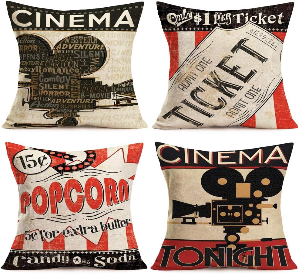 Juste de coussin décorative vi - Home Cinema Tickets avis et prix