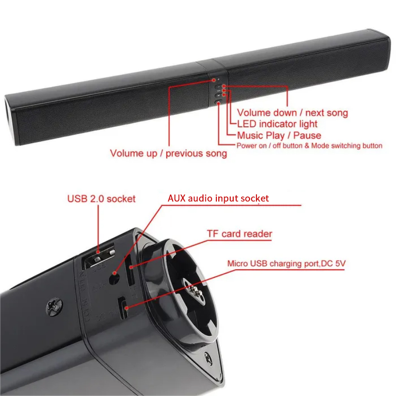 Barre de son puissante, Radio, - Home Cinema With Wireless Rear Speakers avis et prix